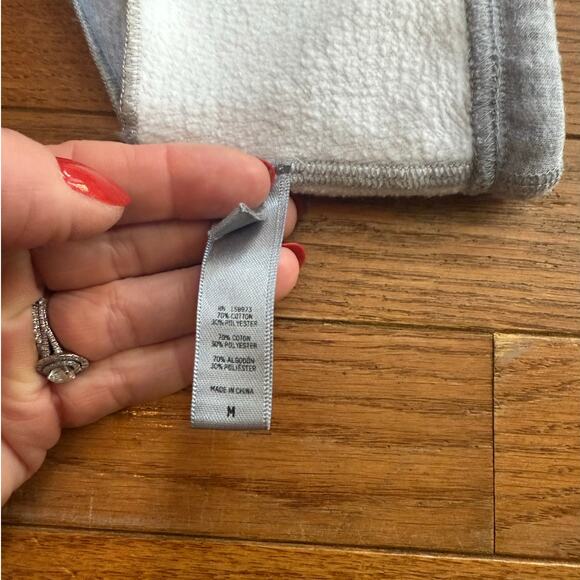 Skims Cotton Fleece Bralette crop top Grey Medium - Picture 4 of 5